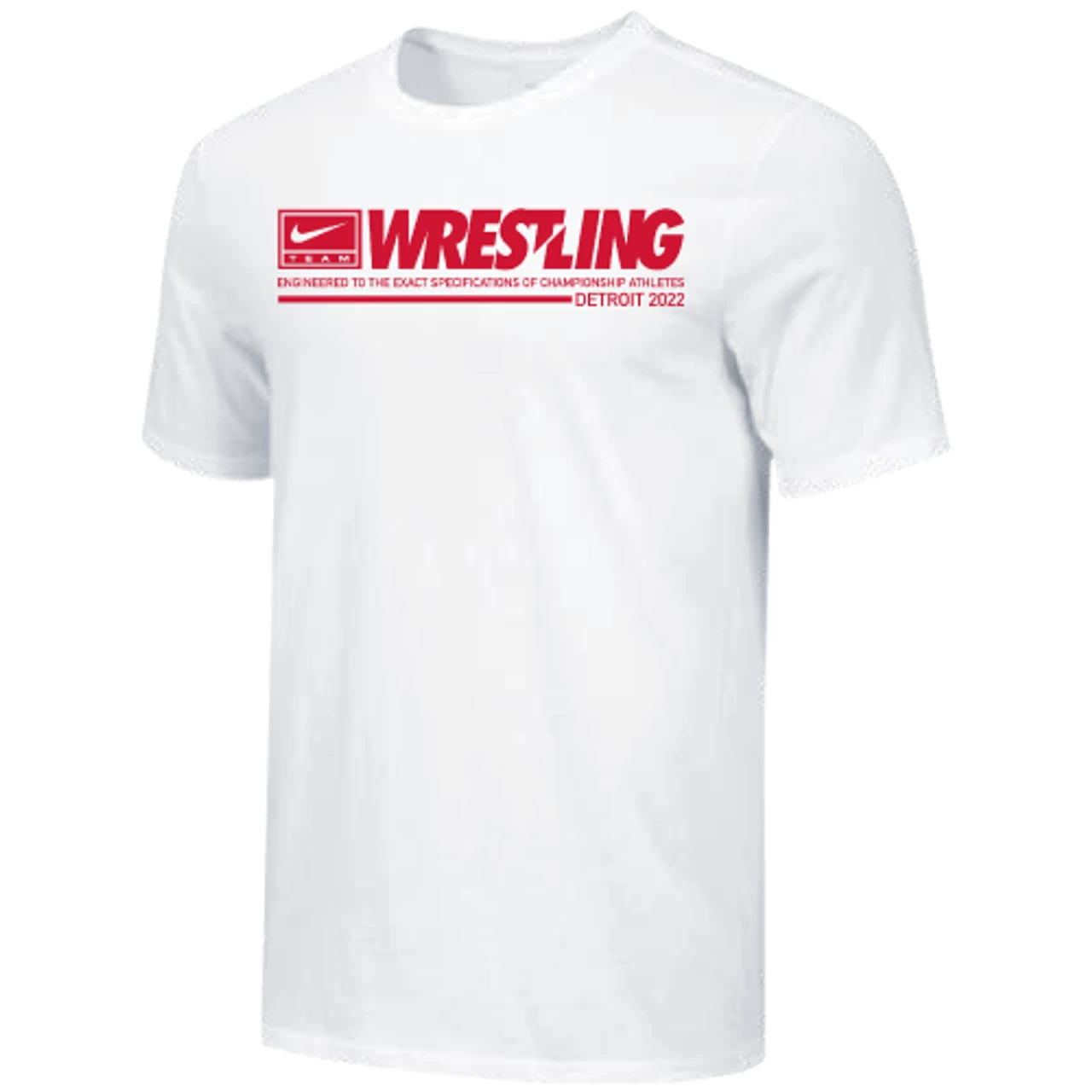Nike Men's Wrestling Detroit Athlete Tee - White/Red