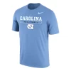 Nike Men's Volleyball University Of North Carolina Dri-Fit Cotton Short Sleeve Tee - Valor Blue