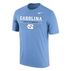 Nike Men's Volleyball University Of North Carolina Dri-Fit Cotton Short Sleeve Tee - Valor Blue