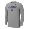 Nike Men's Volleyball University Of Florida Core Long Sleeve Tee - Dark Heather