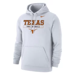 Nike Men's Volleyball University Of Texas Club Fleece Pullover Hoodie - White