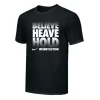 Nike Men's Weightlifting Believe Heave Hold Black Tee - Black/White Fade