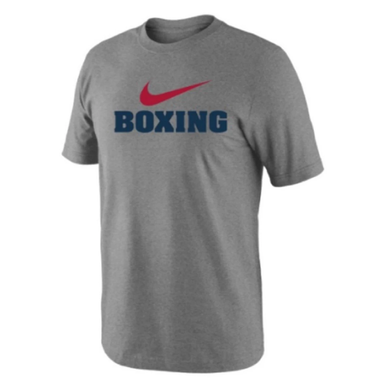Nike Youth Boxing Red Swoosh Tee - Grey/Red/Blue