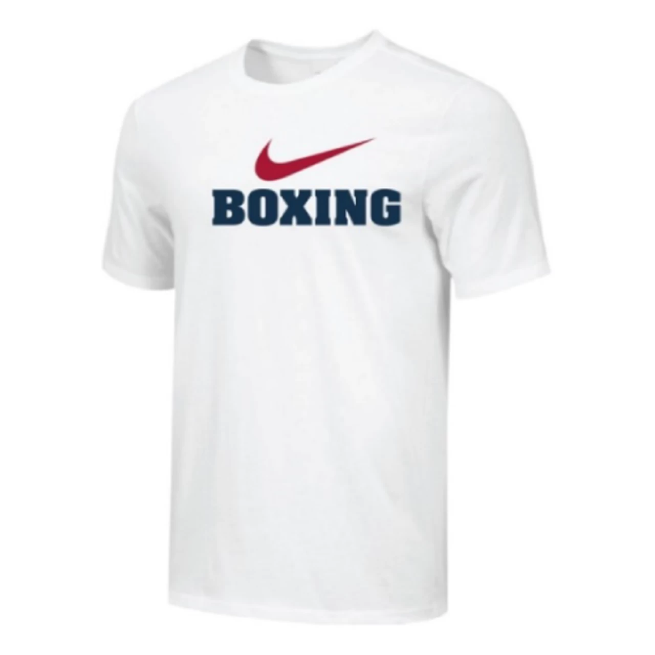 Nike Men's Boxing Red Swoosh Tee - White/Red/Blue