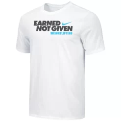 Nike Men's Weightlifting Earned Not Given Tee - White/Black/Blue