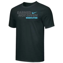Nike Men's Weightlifting Earned Not Given Tee - Black/Grey/Blue