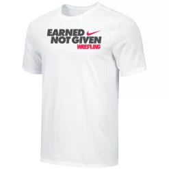 Nike Men's Wrestling Earned Not Given Tee - White/Black/Red