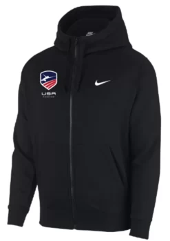 Nike Men's USA Fencing Club Fleece Full Zip Hoodie - Black
