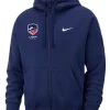 Nike Men's USA Fencing Club Fleece Full Zip Hoodie - Navy/White