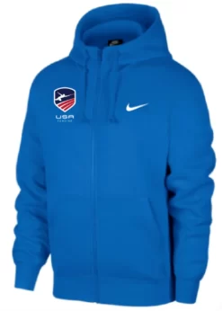 Nike Men's USA Fencing Club Fleece Full Zip Hoodie - Royal