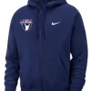 Nike Men's USA Weightlifting Club Fleece Full Zip Hoodie - Navy/White