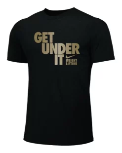 Nike Women's Weightlifting Get Under It Tee - Black/Gold