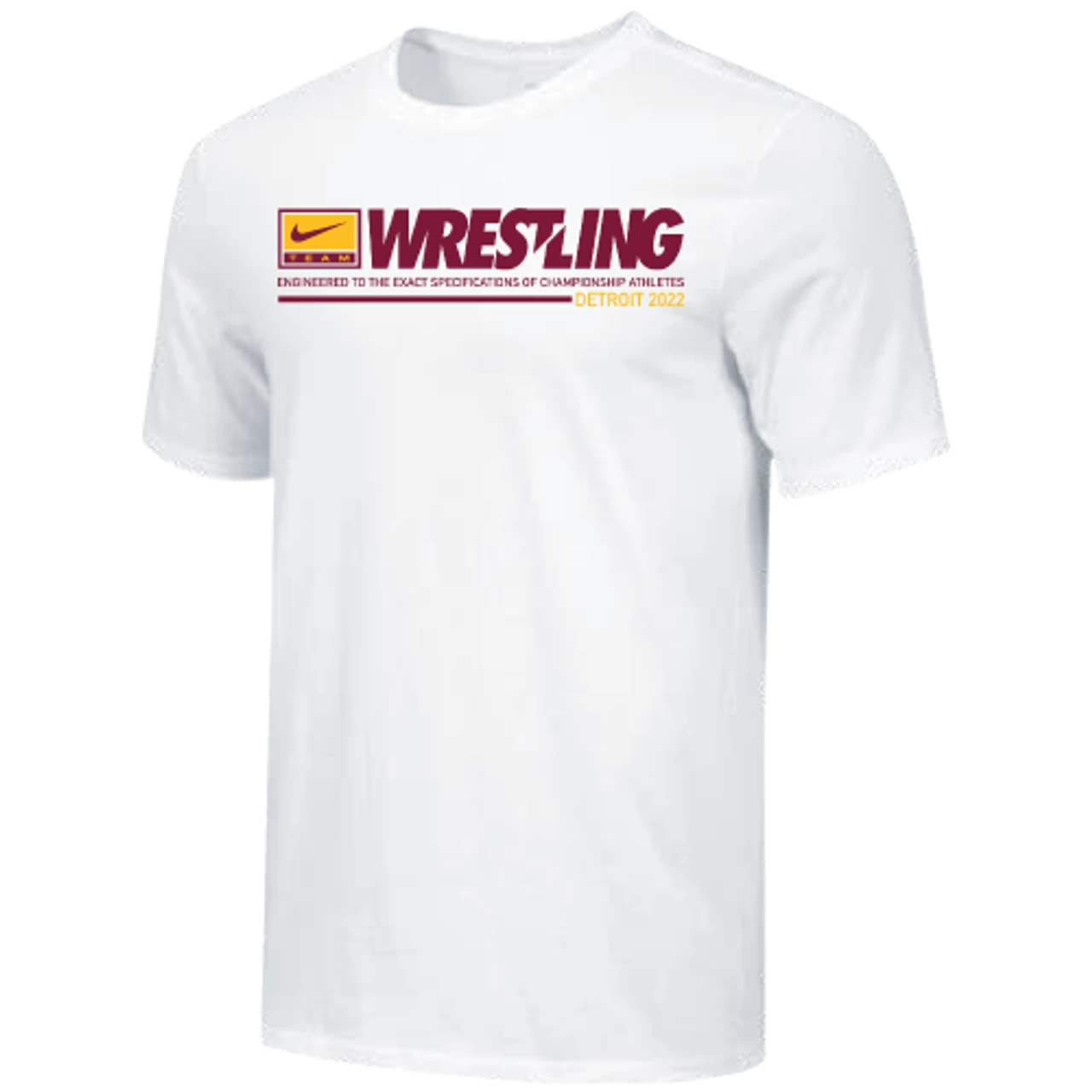 Nike Men's Wrestling Detroit Athlete Tee - Maroon/Gold