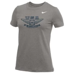 Nike Women's USA Fencing Legends Of The Piste Tee - Grey/Navy