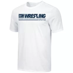 Nike Men's Wrestling Detroit Athlete Tee - White/Navy