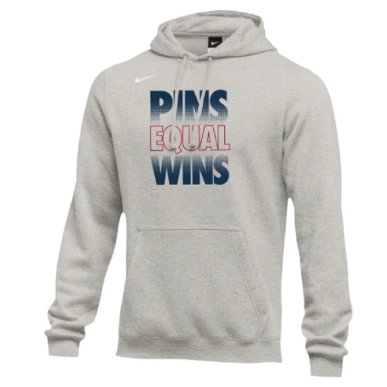 Nike Men's Wrestling Club Fleece Hoodie - Grey/Red/Blue