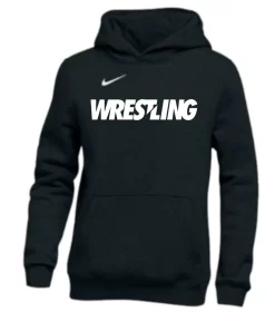 Nike Youth Wrestling Pullover Club Fleece Hoodie - Black/White