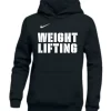 Nike Youth Weightlifting Pullover Club Fleece Hoodie - Black/White