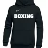 Nike Youth Boxing Pullover Club Fleece Hoodie - Black/White
