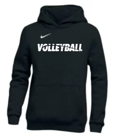 Nike Youth Volleyball Pullover Club Fleece Hoodie - Black/White