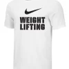 Nike Men's Weightlifting Stacked Tee - White