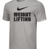 Nike Men's Weightlifting Stacked Tee - Grey