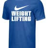 Nike Men's Weightlifting Stacked Tee - Royal