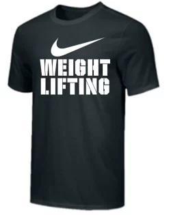 Nike Women's Weightlifting Stacked Tee - Black