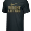 Nike Women's Weightlifting Stacked Tee - Black/Gold