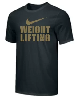 Nike Women's Weightlifting Stacked Tee - Black/Gold