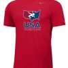 Nike Youth USA Wrestling Team Legend SS Crew - Scarlet
