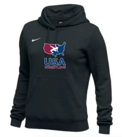 Nike Women's USA Wrestling Club Fleece Pullover Hoodie - Black