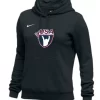 Nike Women's USA Weightlifting Club Fleece Pullover Hoodie - Black