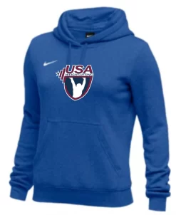 Nike Women's USA Weightlifting Club Fleece Pullover Hoodie - Royal