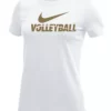 Nike Women's Volleyball Tee - White/Gold
