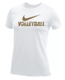 Nike Women's Volleyball Tee - White/Gold