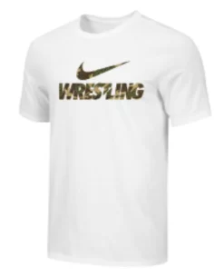 Nike Youth Wrestling Camo Tee - White