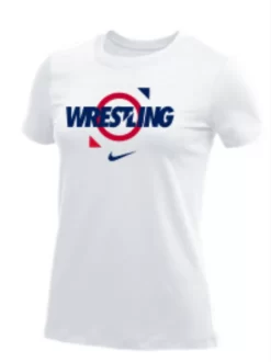 Nike Women's Wrestling Tee - White/Red/Blue