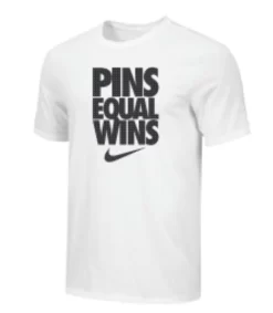 Nike Youth Wrestling Pins Equals Wins Tee - White