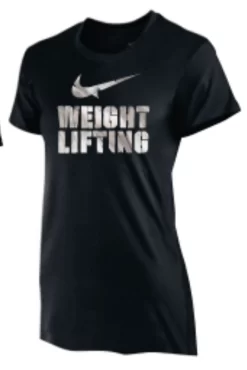 Nike Women's Weightlifting Tape Tee - Black