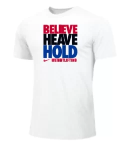 Nike Men's Weightlifting Believe Heave Hold Tee - White
