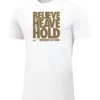 Nike Men's Weightlifting Believe Heave Hold Tee - Gold/White