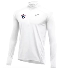 Nike Men's USA Weightlifting 1/2 Zip Top - White