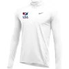Nike Men's USA Wrestling 1/2 Zip Top - White
