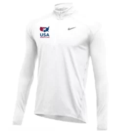 Nike Men's USA Wrestling 1/2 Zip Top - White