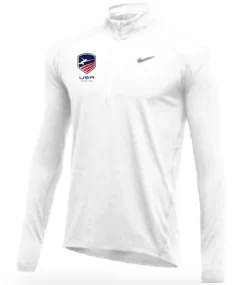 Nike Men's USA Fencing 1/2 Zip Top - White