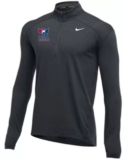 Nike Men's USA Wrestling 1/2 Zip Top - Charcoal