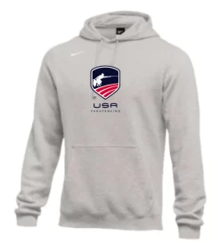 Nike Men's USA Parafencing Club Fleece Pullover Hoodie - Heather Grey