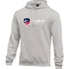 Nike Men's USA Fencing Club Horizontal Logo Fleece Pullover Hoodie - Heather Grey