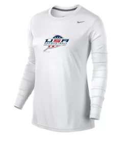 Nike Women's USA Racquetball Legend LS Crew - White/Cool Grey